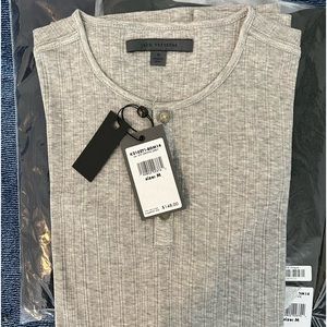 John Varvatos Collection Ribbed Henley size M